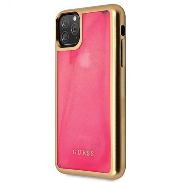 Guess GUHCN58GLTRPI iPhone 11 Pro husă rigidă roz Husă pentru telefon Glow in the Dark Sand Matte