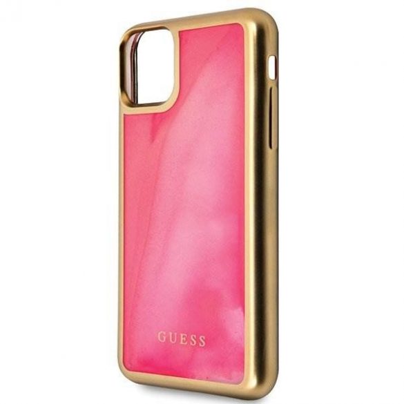 Guess GUHCN58GLTRPI iPhone 11 Pro husă rigidă roz Husă pentru telefon Glow in the Dark Sand Matte