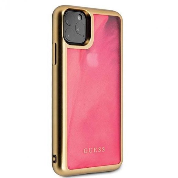 Guess GUHCN58GLTRPI iPhone 11 Pro husă rigidă roz Husă pentru telefon Glow in the Dark Sand Matte