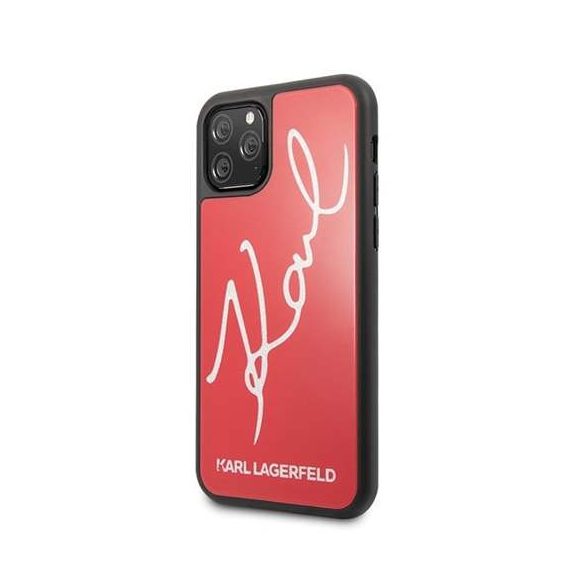 Karl Lagerfeld iPhone KLHCN58DLKSRE 11 Pro Red Shiny hard Husă Signature Phone Husă Phone Husăs