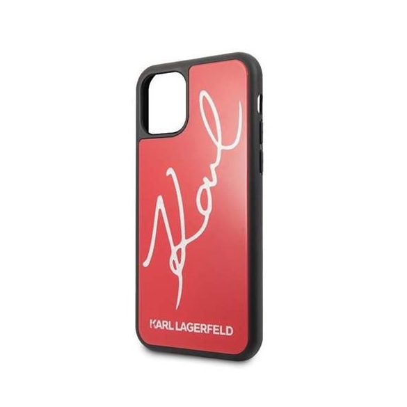 Karl Lagerfeld iPhone KLHCN58DLKSRE 11 Pro Red Shiny hard Husă Signature Phone Husă Phone Husăs