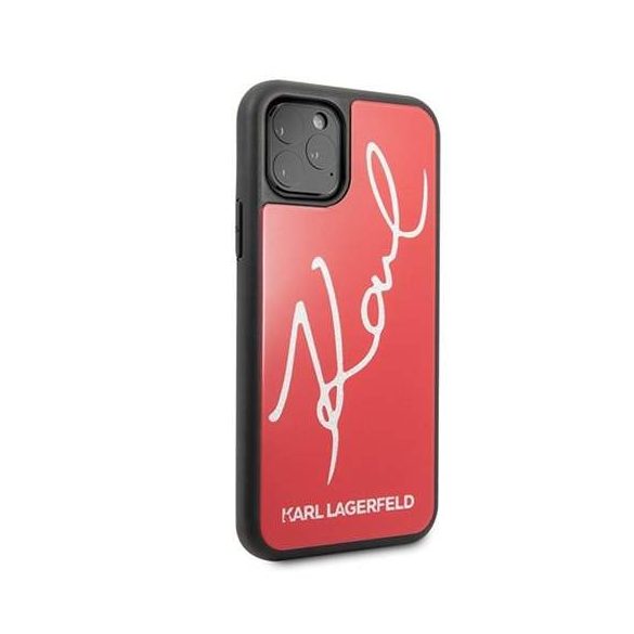 Karl Lagerfeld iPhone KLHCN58DLKSRE 11 Pro Red Shiny hard Husă Signature Phone Husă Phone Husăs