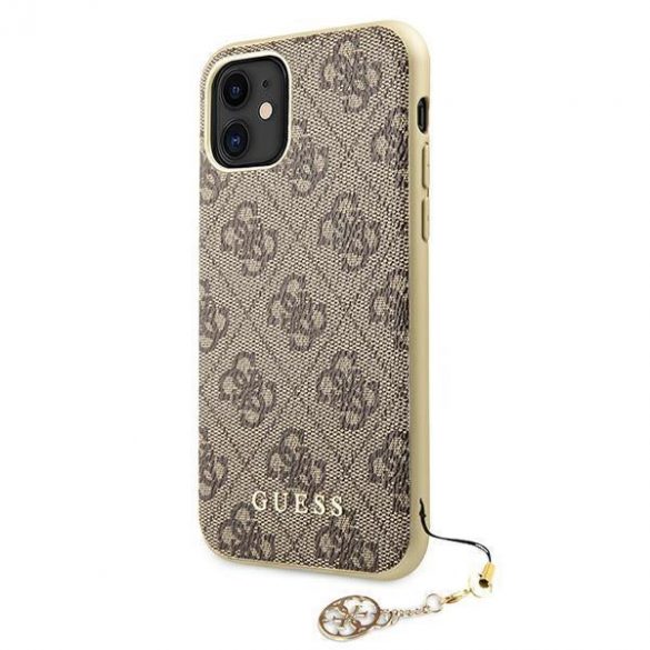 Guess GUHCN61GF4GBR iPhone 11 6.1" / Xr maro/maro husă greu 4G Charms Collection