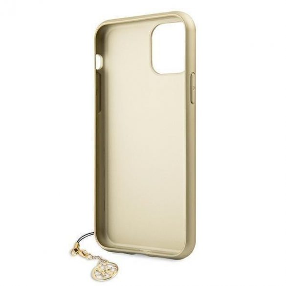 Guess GUHCN61GF4GBR iPhone 11 6.1" / Xr maro/maro husă greu 4G Charms Collection