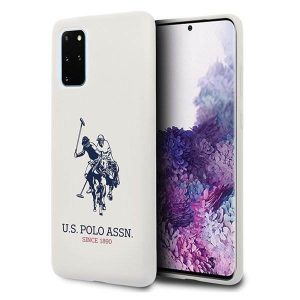 Husa pentru telefon US Polo USHCS67SLHRWH S20 + G985 alb din silicon Collection