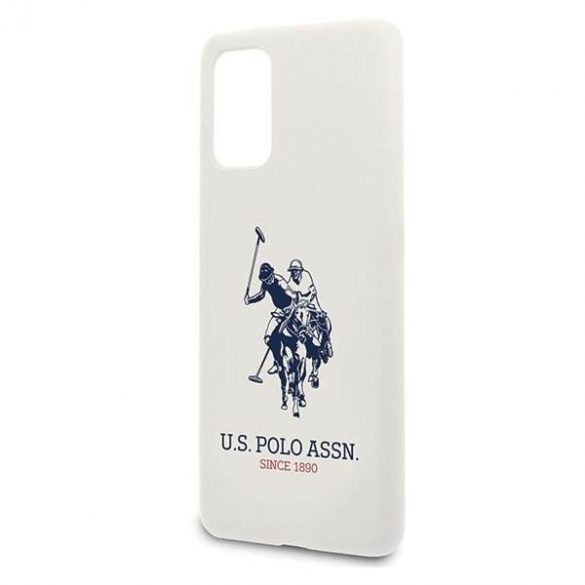 Husa pentru telefon US Polo USHCS67SLHRWH S20 + G985 alb din silicon Collection