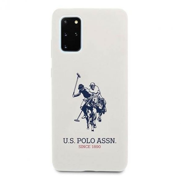 Husa pentru telefon US Polo USHCS67SLHRWH S20 + G985 alb din silicon Collection