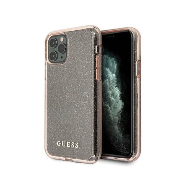 Guess GUHCN58PCGLPI iPhone 11 Pro roz hard Husă Glitter husă telefon