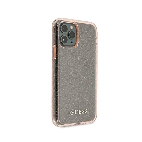 Guess GUHCN58PCGLPI iPhone 11 Pro roz hard Husă Glitter husă telefon