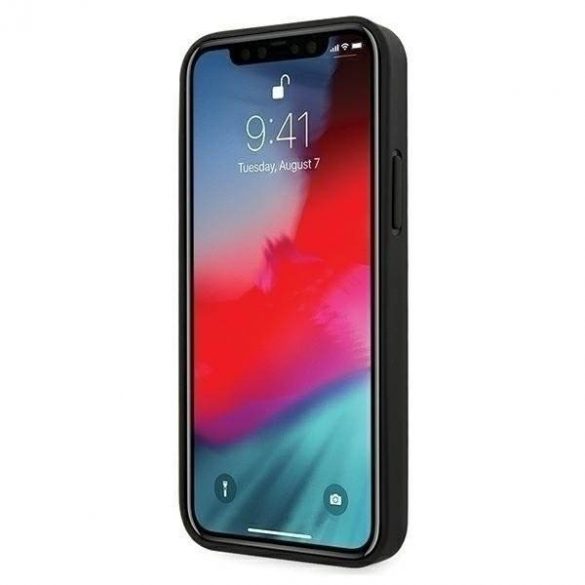 Carcasă rigidă neagră Ferrari FEOGOHCP12MBK pentru iPhone 12/12 Pro 6,1".