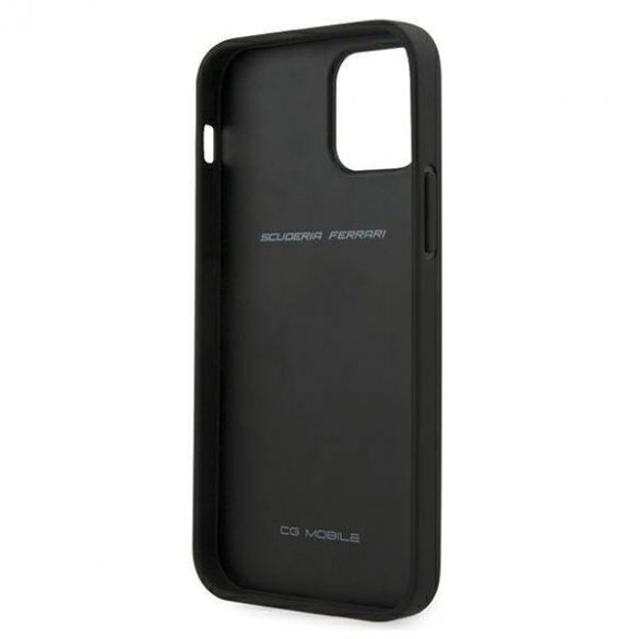 Carcasă rigidă neagră Ferrari FEOGOHCP12MBK pentru iPhone 12/12 Pro 6,1".