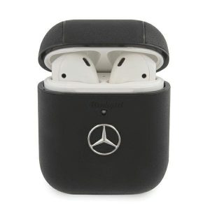 Husă Mercedes Electronic Line pentru AirPods 1/2 - neagră