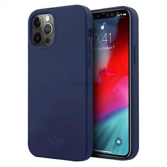 Mini MIHCP12MSLTNA Husă rigidă pentru iPhone 12/12 Pro 6,1" granatowy/marine din silicon Ton pe ton