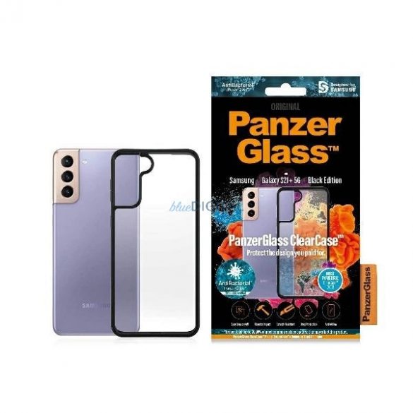 Husa PanzerGlass ClearCase pentru Samsung Galaxy S21+ - transparenta si neagra