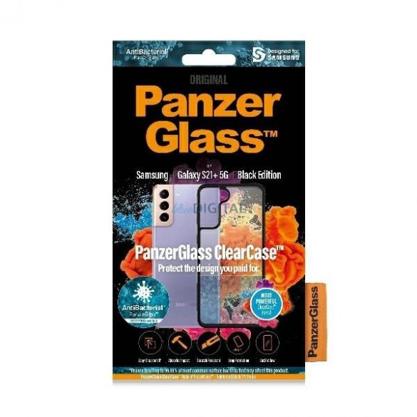 Husa PanzerGlass ClearCase pentru Samsung Galaxy S21+ - transparenta si neagra