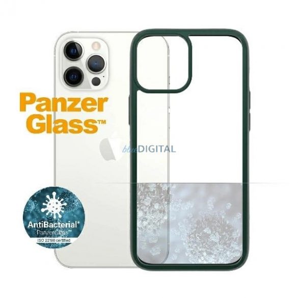 Husa PanzerGlass ClearCase pentru iPhone 12 Pro Max - transparenta si verde