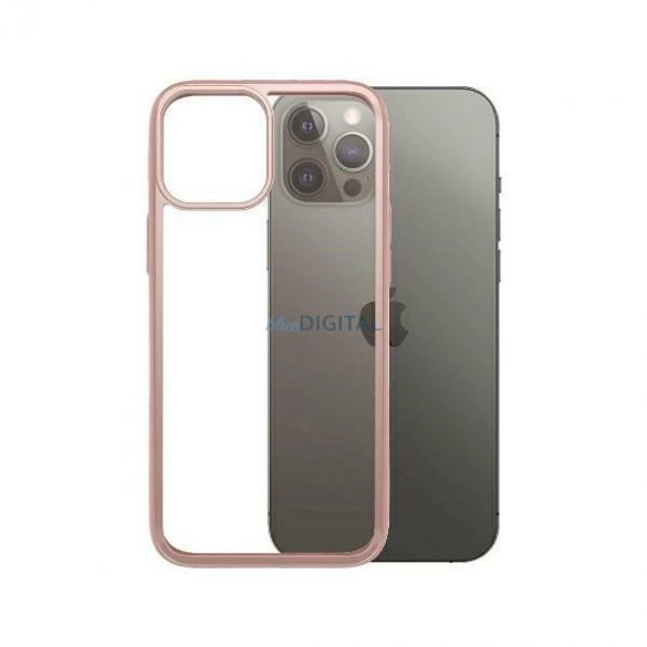 Husa PanzerGlass ClearCase pentru iPhone 12 Pro Max - transparenta si roz