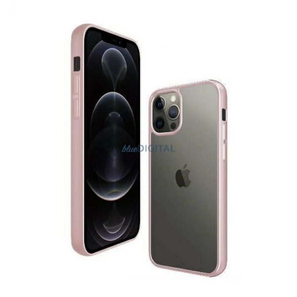 Husa PanzerGlass ClearCase pentru iPhone 12 Pro Max - transparenta si roz