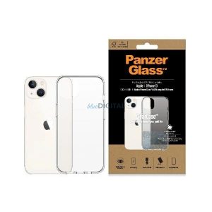 Husă antibacteriană PanzerGlass ClearCase cu certificat de grad militar pentru iPhone 13 / 14 / 15 - transparentă