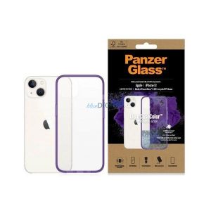 Husă antibacteriană PanzerGlass ClearCase cu certificat de grad militar pentru iPhone 13 / 14 / 15 - violet transparent