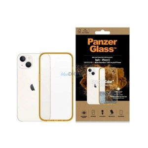 Husă antibacteriană PanzerGlass ClearCase cu certificat de grad militar pentru iPhone 13 / 14 / 15 - galben transparent