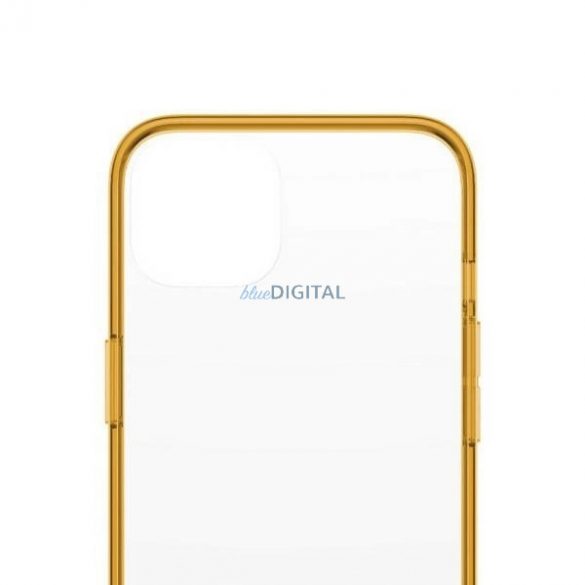 Husă antibacteriană PanzerGlass ClearCase cu certificat de grad militar pentru iPhone 13 / 14 / 15 - galben transparent