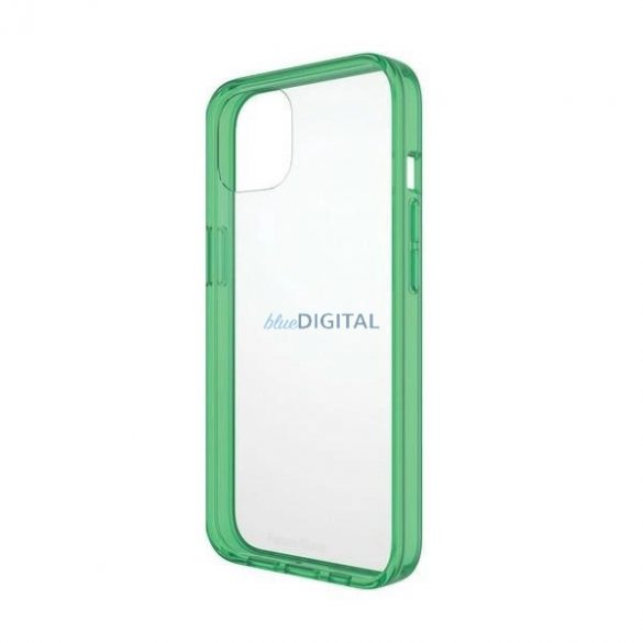 Husă antibacteriană PanzerGlass ClearCase cu certificat de grad militar pentru iPhone 13 / 14 / 15 - verde transparent