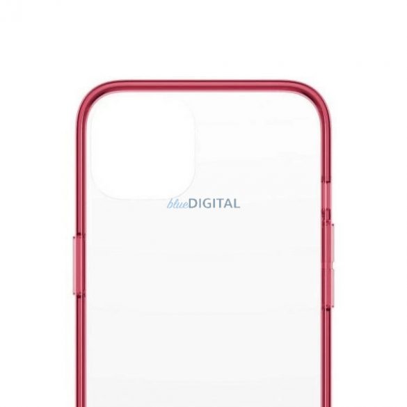 Husă antibacteriană PanzerGlass ClearCase cu certificat de grad militar pentru iPhone 13 / 14 / 15 - roz transparent