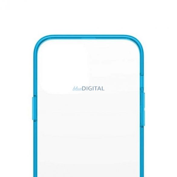 Husă PanzerGlass ClearCase antibacteriană certificată militară pentru iPhone 13 Pro Max - albastru transparent