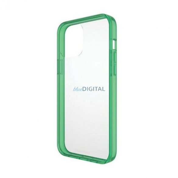 Husă PanzerGlass ClearCase antibacteriană certificată militară pentru iPhone 13 Pro Max - verde transparent