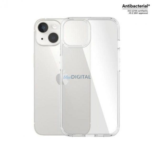 Husă PanzerGlass HardCase antibacteriană certificată Military Grade pentru iPhone 14 / 15 / 13 - transparentă