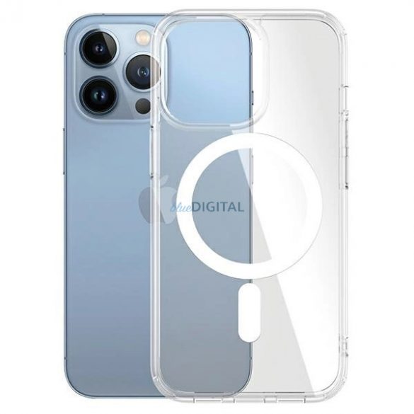 PanzerGlass HardCase cu husă certificată MagSafe antibacteriană de calitate militară pentru iPhone 13 Pro - transparentă