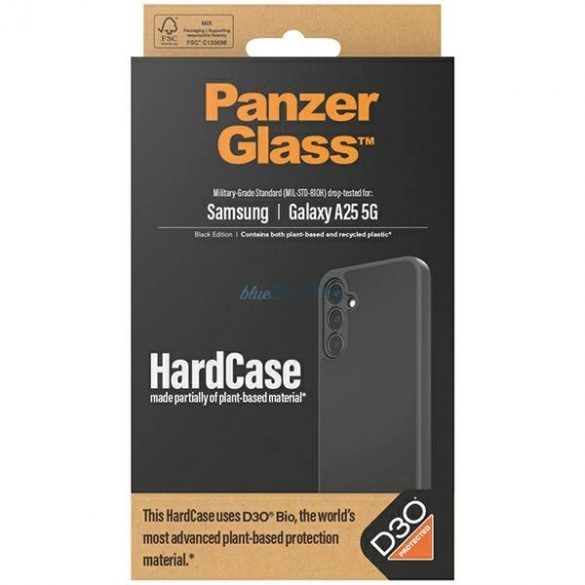 PanzerGlass HardCase cu certificare D3O® Bio și grad militar pentru Samsung Galaxy A25 5G - Transparent și negru