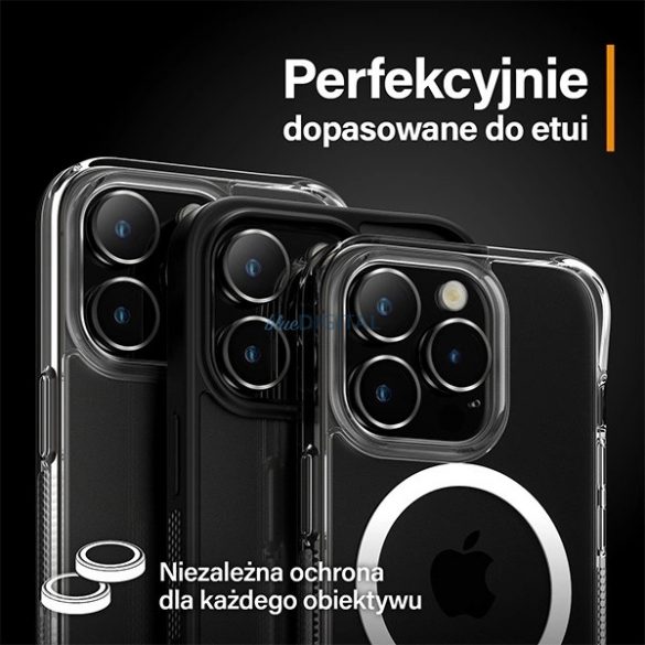 PanzerGlass Hoops Camera de protecție pentru iPhone 15 Pro / 15 Pro Max - cu cadru negru