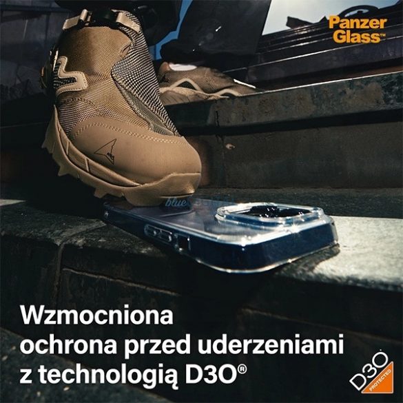 PanzerGlass Hardcase cu D3O și certificare militară pentru iPhone 15/14/13 - transparent