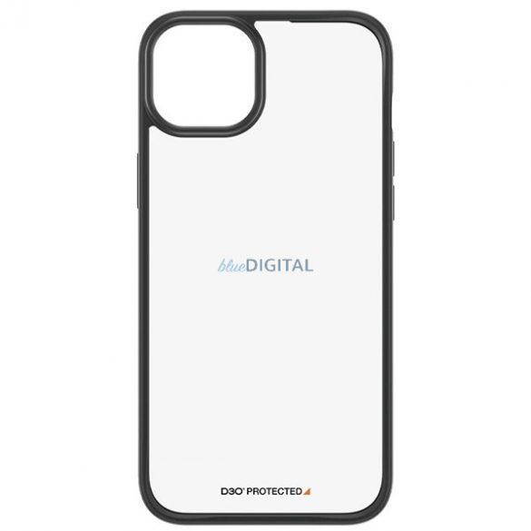 Husă PanzerGlass ClearCase pentru iPhone 15 Plus / 14 Plus cu certificare de calitate militară - transparentă și neagră