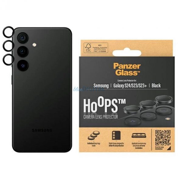 PanzerGlass Hoops Camera de protecție pentru Samsung Galaxy S24 / S23 / S23+ - cu cadru negru