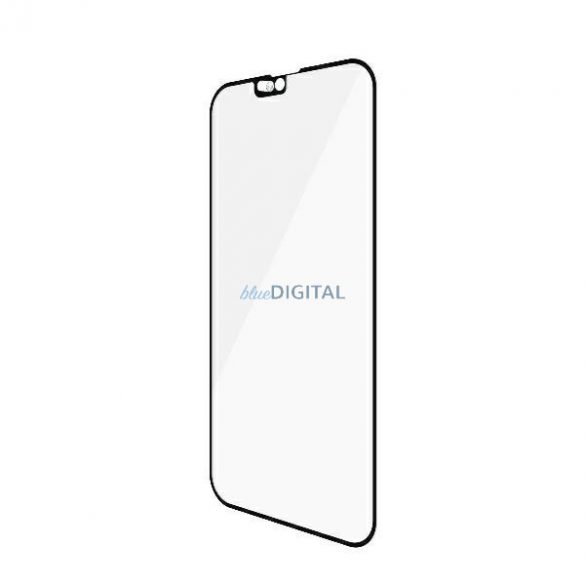 Sticlă antibacteriană PanzerGlass E2E cu microfractură cu capac pentru cameră cu cristal Swarovsky pentru iPhone 13/13 Pro - Cu cadru negru