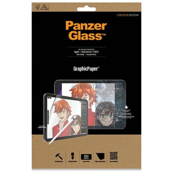 Folie antibacteriană PanzerGlass GraphicPaper pentru iPad mini 8.3" 2021