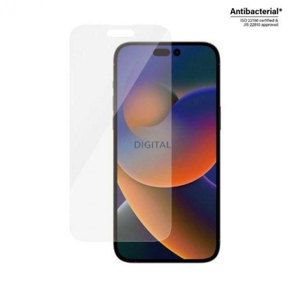 Sticlă antibacteriană PanzerGlass Classic Fit pentru iPhone 14 Pro Max