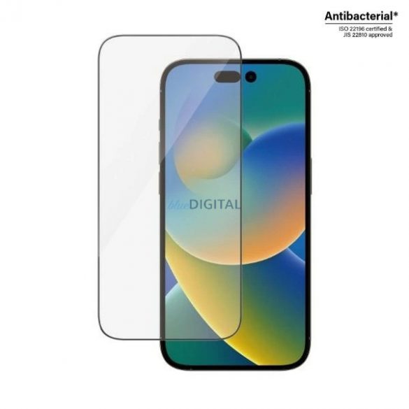 Sticlă călită antibacteriană PanzerGlass Ultra-Wide Fit pentru iPhone 14 Pro