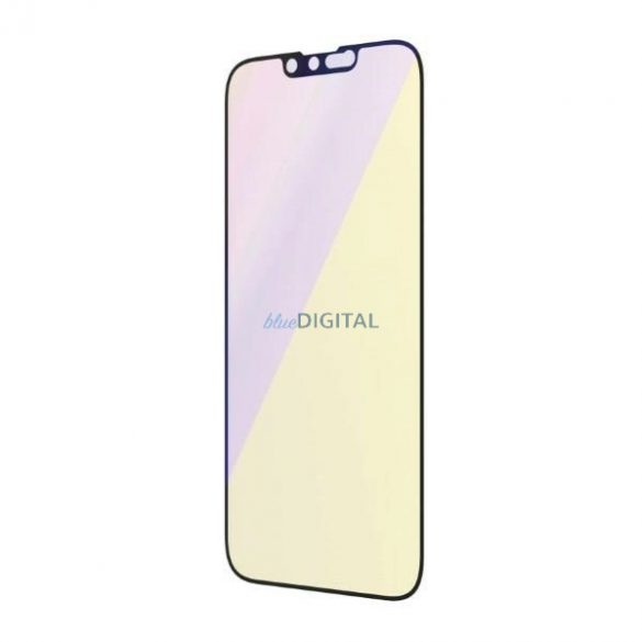 Sticlă securizată antibacteriană PanzerGlass Ultra-Wide Fit cu filtru de lumină albastră și poziționator pentru iPhone 14/13 Pro/13