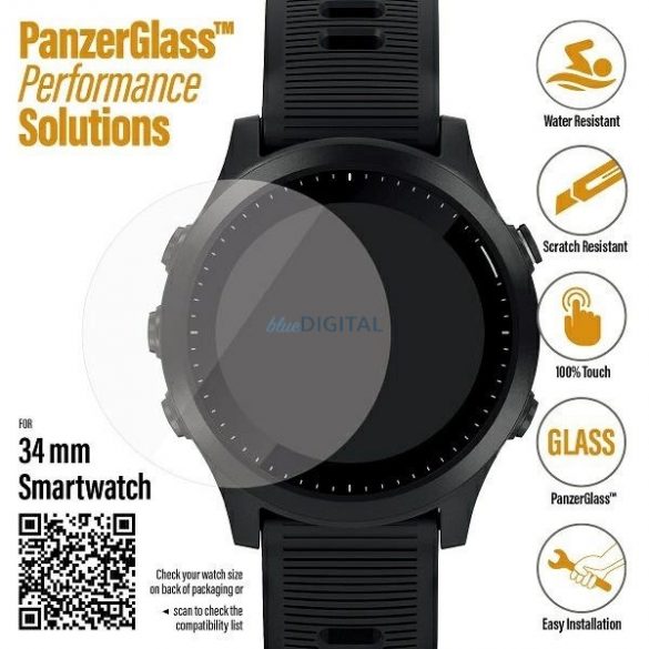 Protector de ecran PanzerGlass pentru Samsung Galaxy Watch 3 34 mm / Garmin Forerunner 645 / 645 Music / Fossil Q Venture Gen 4 / Skagen Falster 2"