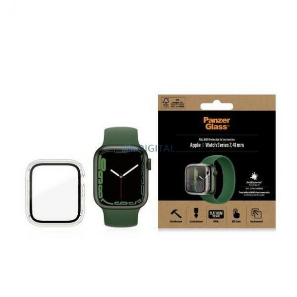 Husa PanzerGlass Full Body pentru Apple Watch 7 / 8 41 mm - transparenta