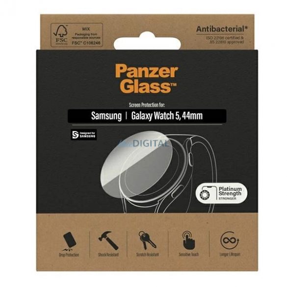 Protector de ecran PanzerGlass antibacterian pentru Samsung Galaxy Watch Classic 5 44 mm