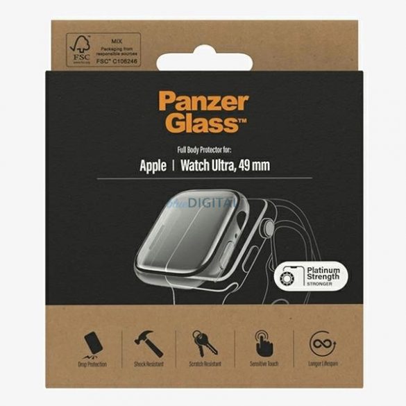 Husa PanzerGlass Full Body pentru Apple Watch Ultra 49mm - transparenta