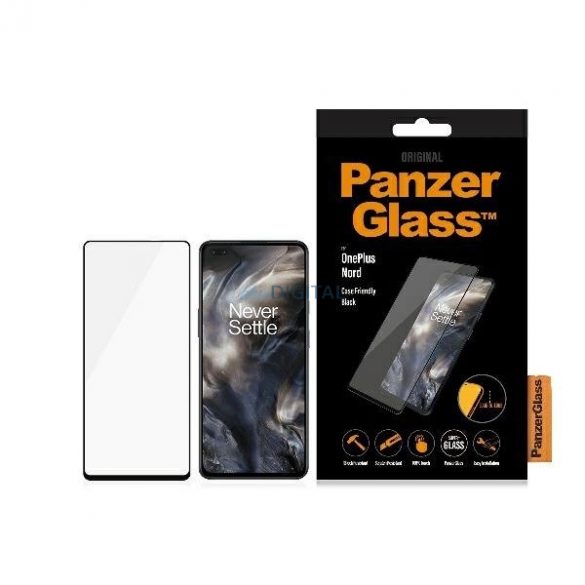 Sticlă călită PanzerGlass E2E Super+ pentru OnePlus Nord - cu cadru negru