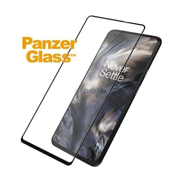 Sticlă călită PanzerGlass E2E Super+ pentru OnePlus Nord - cu cadru negru