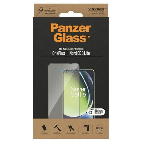 Sticlă călită PanzerGlass Ultra-Wide Fit pe OnePlus Nord CE 3 Lite