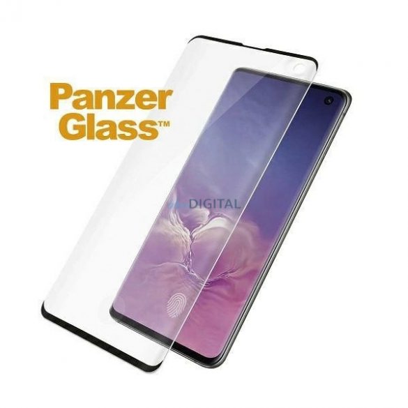 Sticlă călită PanzerGlass Curved Super+ pentru Samsung S10 - cu cadru negru